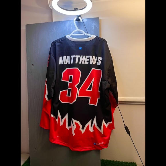 RARE Auston Matthews Toronto Maple Leafs X Raptors Sublimated Hockey Jersey - Picture 2 of 4